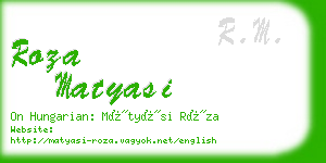 roza matyasi business card